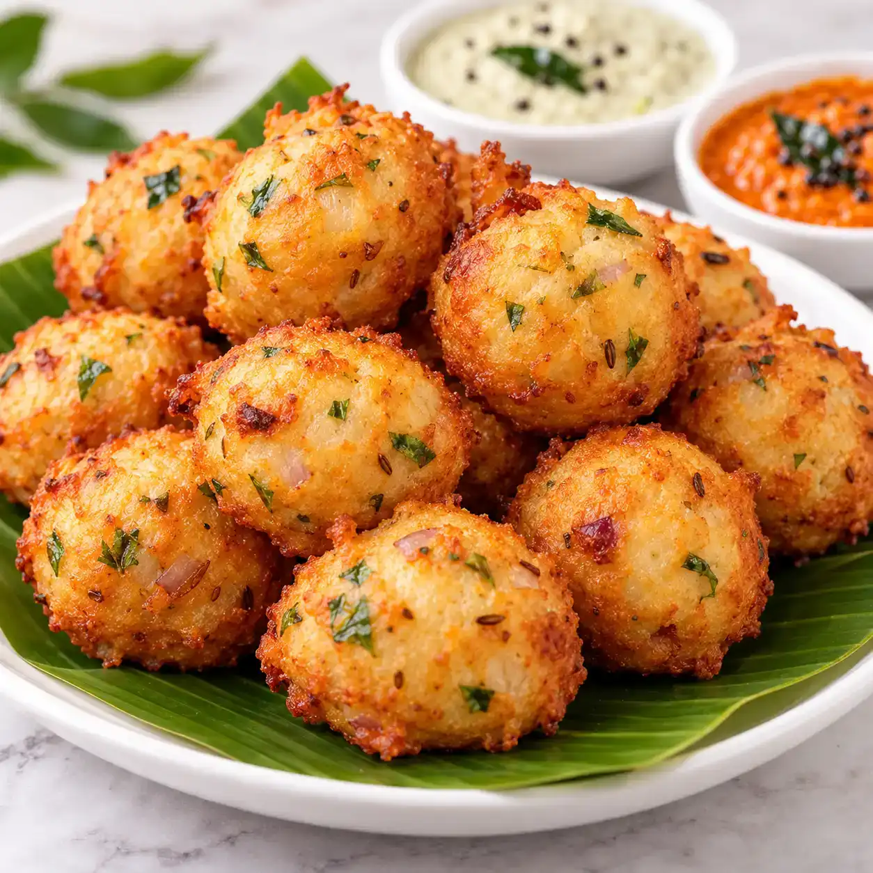 Punugulu — Crispy, fluffy South Indian rice-and-lentil fritters at Apna Bazar Kitchen